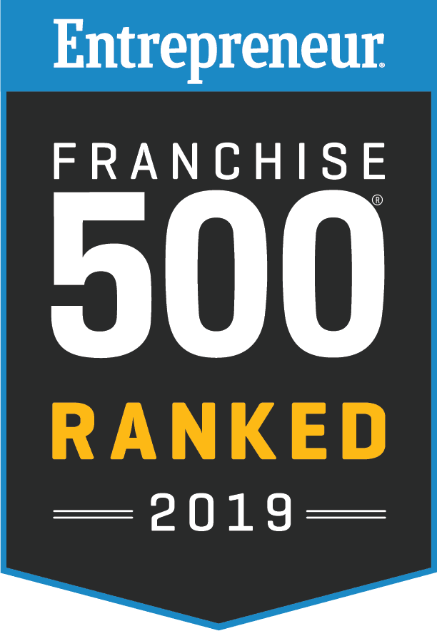 Entrepreneur Franchise 500 ranked 2019 badge