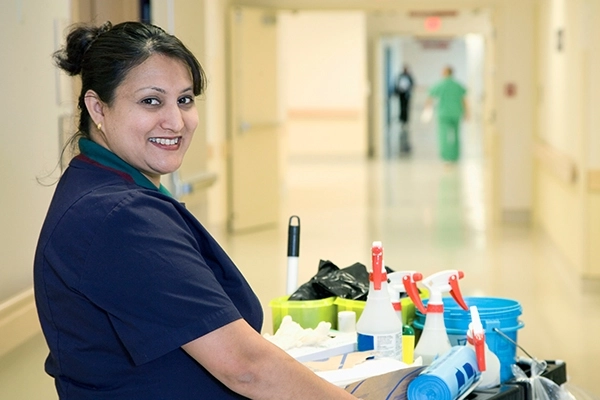 Professional Cleans an Urgent Care