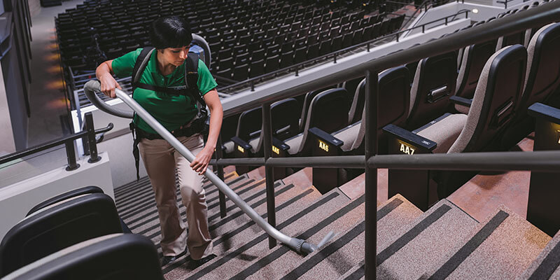Cleaning stairs