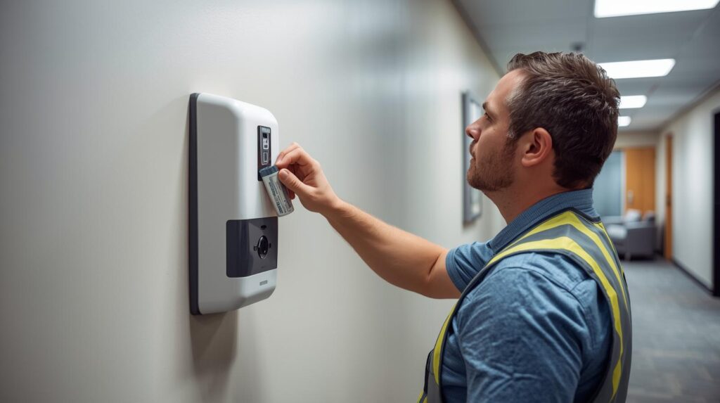 Cleaner replacing air freshener cartridges.