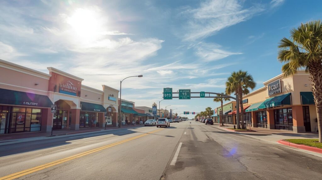an image of modern-day commercial Navarre is a coastal community in Santa Rosa County