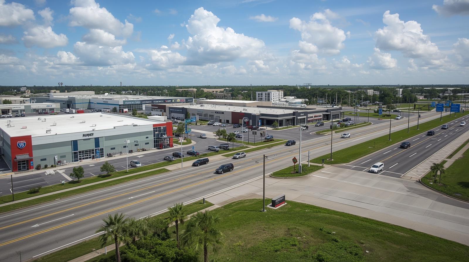 an image of modern-day street-view Ruskin is located in southern Hillsborough County near Riverview, Apollo Beach, and Sun City Center. Positioned along Interstate 75 and US