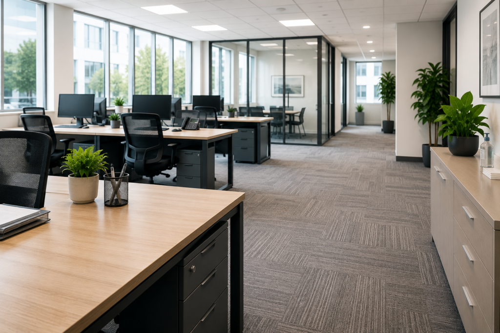 Modern office with natural light