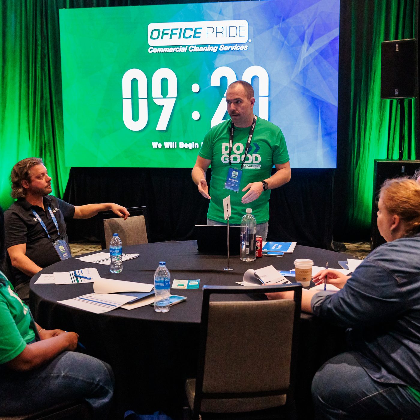 Office Pride franchise owners in a training and support session